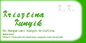 krisztina kunyik business card